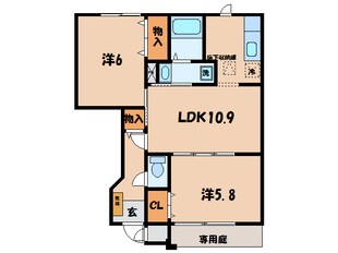 港前 徒歩14分 1階の物件間取画像